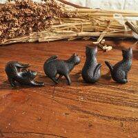 Cast Iron Matt Black Cat Shaped Knobs American Door Drawer Handles Cabinet Pulls and Knobs Creative Decor Furniture Hardware Door Hardware Locks