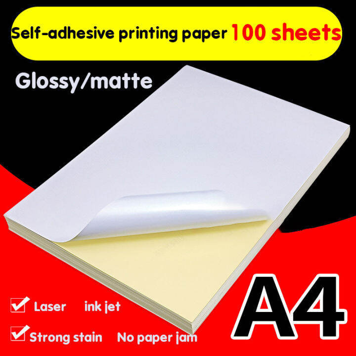 100 A4 White Inkjet Laser Printer Paper Craft Copier Sticker Label