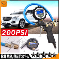 ระดับความดัน เครื่องเติมลมยาง 0-220 PSI 0-16Bar Tire Pressure Monitor Pressure Gauge Automobile Car Truck Air Tire Inflator with Gauge Dial Meter Tester