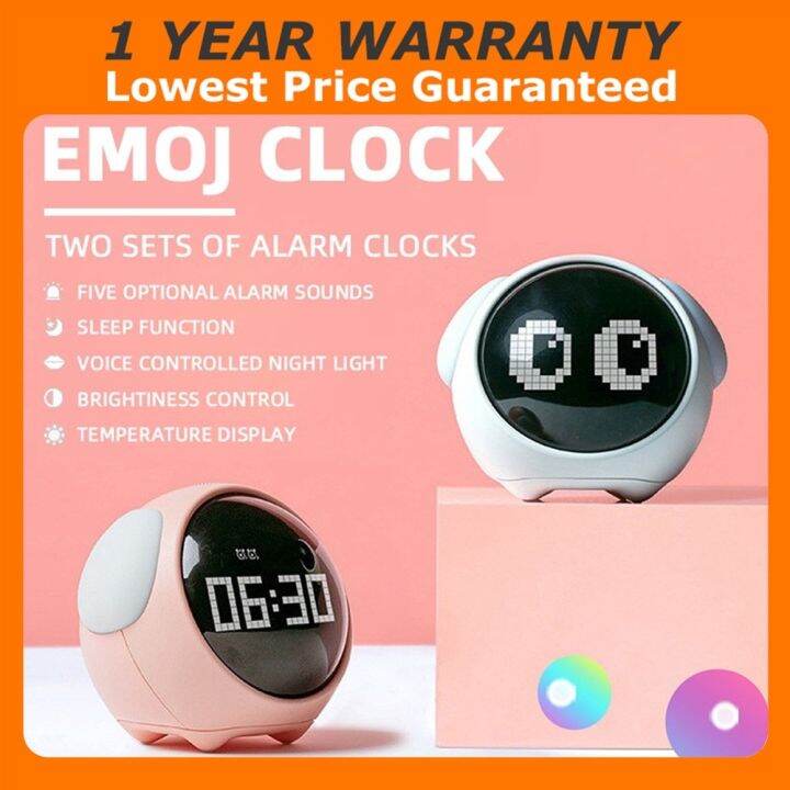 Xiaomi Emoji Alarm Clock CuteMultifunction LedControlledExpression