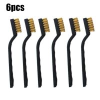 6pcs/set Mini Metal Remove Rust Brushes Brass Cleaning brushes Polishing Metal Brushes Cleaning Tools Home Kits wire brush Paint Tools Accessories