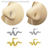 18g 20g L shaped Nose Stud Snake Nose Nail Piercing 100 316 Stainless Steel Waterproof Body Jewelry for Men and Women Cool