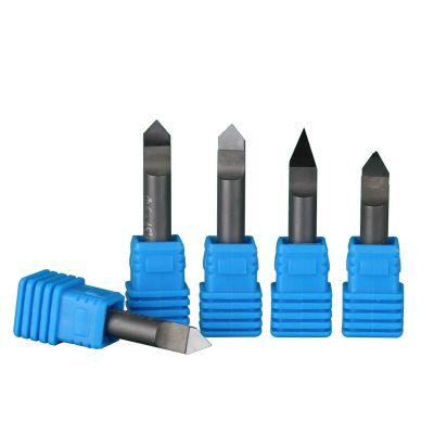 เพชร 6mm shank milling cutter engraving v Bit Flat Bottom 3d engraver carving tool for cnc stone Marble Granite Router set