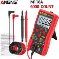 ANENG M118A Digital Mini Multimeter Tester True RMS ACDC Voltage Current Meter Mmultim Tranistor NCV 6000 Counts Flashlight