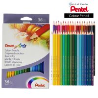 Pentel Arts ดินสอสี สีไม้ เพนเทล มาตราฐาน FSC ด้ามยาว 36 สี