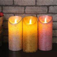 LED Candles Flickering Luxurious Prayer Candle Sway Tea Light Electronic Elegant Gold Silver Candle Lamp Christmas Wedding Deco