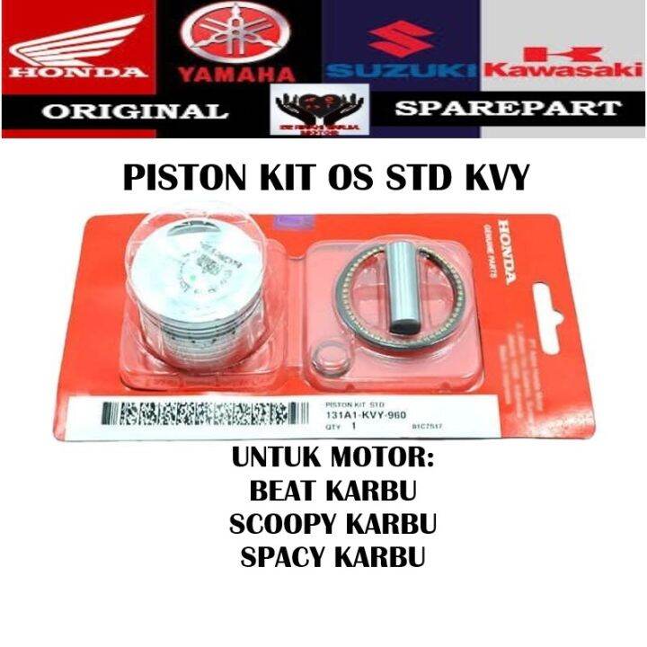 PISTON KIT OS STD STANDAR HONDA BEAT / SCOOPY / SPACY KARBU KVY