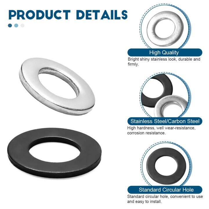 howsheng-plain-flat-washer-m2-m2-5-m3-m4-m5-m6-m8-m10-m12-m1-m16-m18-m20-m22-m27-m30-m36-stainless-steel-carbon-steel-gasket-nails-screws-fasteners