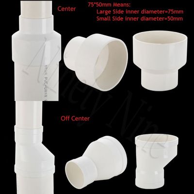 White DWV Reducing PVC Tube Pipe Fitting Eccentric Off Center Coupling Reducer