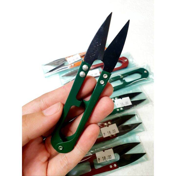 Diya Thread Trimmer Cutter Spring Scissor sharp metal gunting for