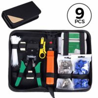 READY STOCKComputer Network Internet Repair Tool Kit Crimper LAN Cable Tester Wire Cutter Screwdriver Pliers Crimping Maintenance Tool Set Bag RJ45 RJ11 Cat5 6