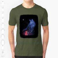 Celestial Custom Design Print For Men Women Cotton New Cool Tee T shirt Big Size 6xl Fox Tea Stars Moon Night XS-6XL