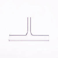 Glass tee reducer, Horizontal , Vertical , Length 80mm, Borosilicate