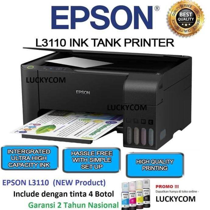 Epson Printer L3210 L 3210 L 3210 Print Scan Copy Hitam Produk Terbaru Pengganti Seri 5809