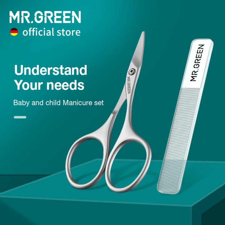mr-green-baby-safety-nail-scissor-nail-care-clippers-cutter-ทารกแรกเกิดสะดวกทุกวันตะไบเล็บ-shell-shear-manicure-tool
