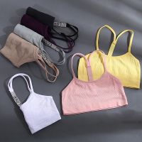 【jw】❏✷♣  Rhinestone Crop Tube Top Female Seamless Short Camis Bandeau Push Up Tee