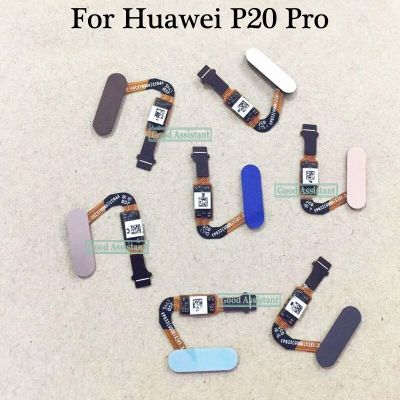 เครื่องสแกนลายนิ้วมือสำหรับ Huawei P20 Pro Clt-l09c ทั่วโลก Clt-l29 Clt-L29c เซ็นเซอร์สัมผัส Id Home Button การประกอบสายเคเบิ้ลแบบเฟล็กย้อนกลับ