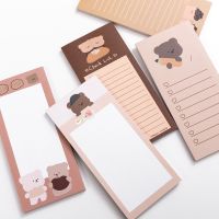 50 Sheets Cute Korean Biscuits Bear Memo Pad Message Notes Decorative Notepad Note check list Memo Stationery Office Supplies