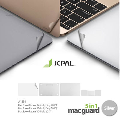 JCPAL ฟิล์มกันรอย MacBook 12" MacGuard 5 in 1  [ฝาหลังจอ,ฟิมล์หน้าจอ,ที่รองมือ,Trackpad,ฝาล่าง] สินค้าคุณภาพสูง