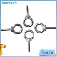 EASYEAH 5pcs 304สแตนเลสสตีล สลักเกลียวตา 1/4 "-20X1" M6 สลักเกลียวสำหรับยกตา ทนทานต่อการใช้งาน ทนทานสำหรับงานหนัก สลักเกลียวไหล่ เกรดทางทะเล