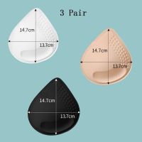 3Pairs Chest Pad Inserts Sports Underwear Pads Thickened Gather Thin Ultra-thin Swimsuit Chest Push Up Bra Cup Pads