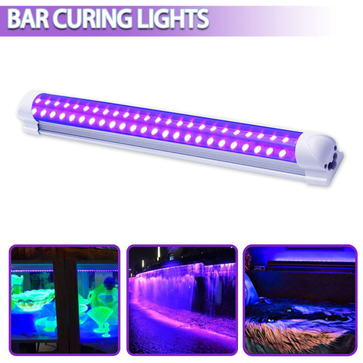 UV Black Light Bar Fixtures Ultraviolet Lamp Strip US Plug DJ Party Club  48LED 