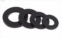 ♞☍✙ 100pcs M5 M6 M8 Black Carbon Steel Flat Washer Plain Wash Insulation Gasket Metal Gasket Screw Gasket