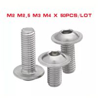 M4 304 Stainless Steel Hex Socket Head Screw Bolt 304 Stainless Steel Flange Head - Screws - Aliexpress