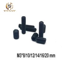 Black Hex Fastener 60pcs M3*8/10/12/14/16/20 mm Metric Thread Socket Cap Head Screw Carbon Steel Screws Nut Headless Nuts Nails Screws  Fasteners