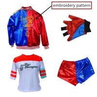 Halloween Kids Adult Suicide Cosplay Costume Quinn Squad Harley Monster T-Shirt Jacket Jacket Pants Accessories Full Set