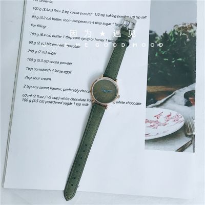 【Hot Sale】 green watch female ins style Mori college middle school students Korean version simple temperament fashion waterproof ultra-thin