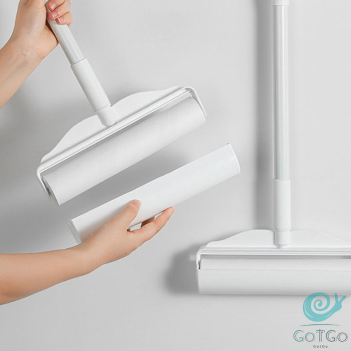 gotgo-กระดาษกาวกำจัดฝุ่น-ลูกกลิ้งทำความสะอาด-tearable-floor-gluer
