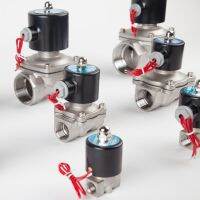 Stainless steel Electric Solenoid Valve 1/4" 3/8" 1/2" 3/4" 1" Normally Closed Pneumatic for Water Oil Air gas 12V/24V/220V/110V Plumbing Valves