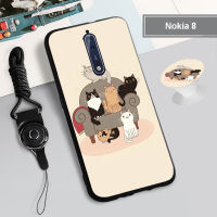 ?เคสซิลิโคนป้องกันเต็มรูปแบบใหม่ ZTE Nubia Z17 MiniS/5.5 Nokia 6.1/Meizu M5C/Meizu M6T/ZTE Nubia Z11 Mini นิ่มลายการ์ตูนฝาครอบโทรศัพท์มือถือที่มีห่วงยึดรูปแบบเดียวกันและเชือก