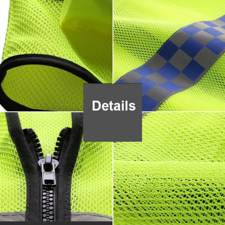 เสื้อกั๊กสะท้อนแสงสำหรับจักรยานยนต์นิรภัยสำหรับใส่ทำงานกลางคืนเสื้อกั๊กทำงานการมองเห็นได้สะท้อนสูง