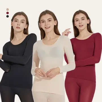Women's Fleece Thermal Solid Color Underwear Set – Little Donkey Andy