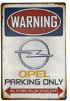 66Retro Opel Parking เท่านั้น,ป้ายโลหะดีบุกย้อนยุควินเทจ,ป้ายตกแต่งผนัง,20ซม. X 30ซม. New