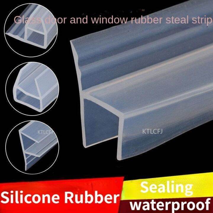 A H F U Shape Silicone Shower Screen Seal Sliding Strip Rubber For 6