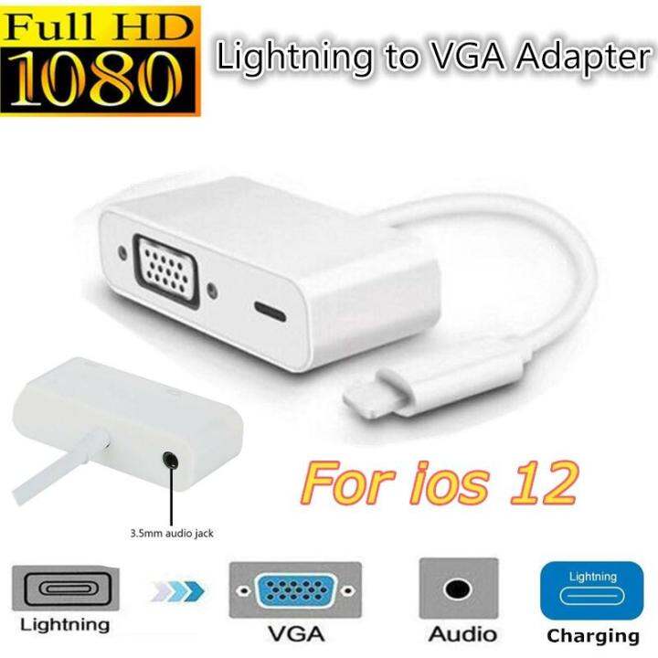Genuine Lightning to VGA 3.5mm audio adapter Lazada.co.th