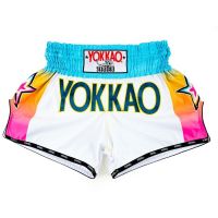 YOKKAO ประเทศไทยนำเข้าสไตล์ไทยกางเกงสู้รบมวยไทยมวยกีฬาการต่อสู้ Sanda กางเกงขาสั้นผู้ชายและผู้หญิงแบบมืออาชีพใหม่2023