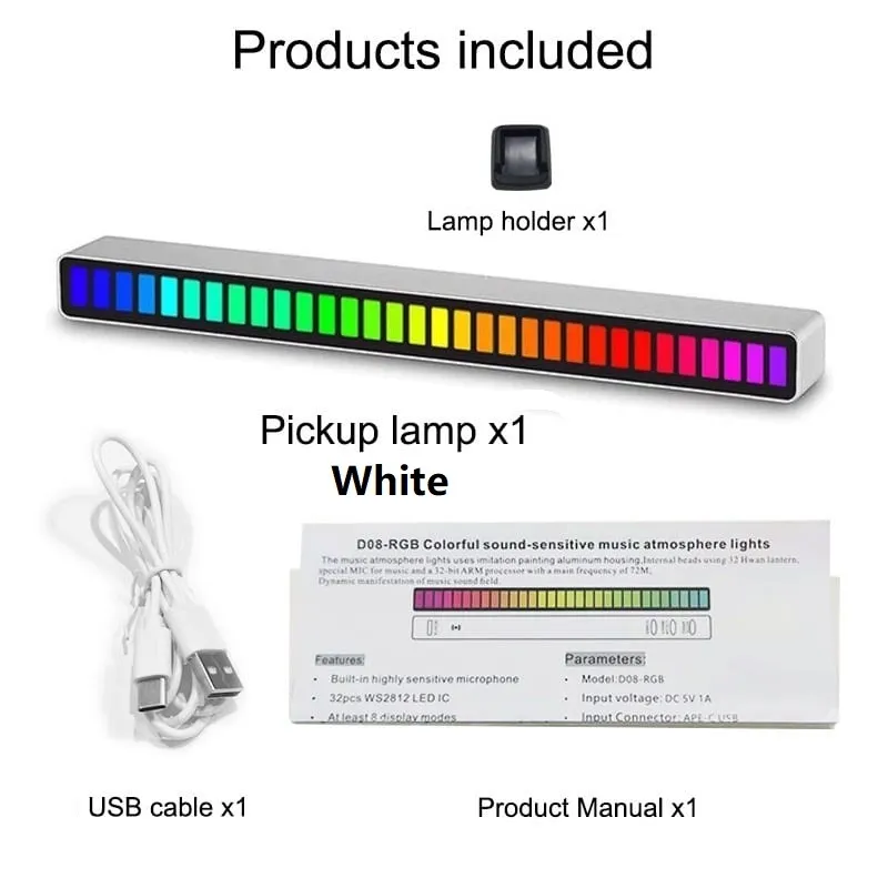 RGB Music Ambient Light Colorful LED Sound Control Lamp Creative