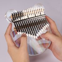 【YF】 crystal thumb piano 17-tone transparent Kalimba finger beginner instrument with bag tuning hammer teaching