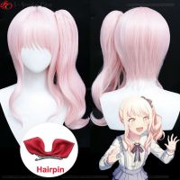 Akiyama Mizuki Cosplay Wig Project Sekai Colorful Stage! Feat. Mzk Pink Curly Heat Resistant Synthetic Hair Amia Wigs + Wig Cap