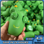 Funny Grass Worm Pinch Toy Novelty Eye Popping Decompression Squeeze Toy