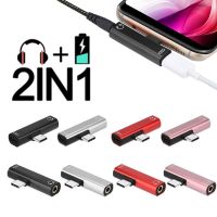 USB C To 3.5mm Headphone Jack Adapter Type C Listen Song Charging 2 In1 Socket Audio Converter Jack for Xiaomi Oppo Vivo Huawei