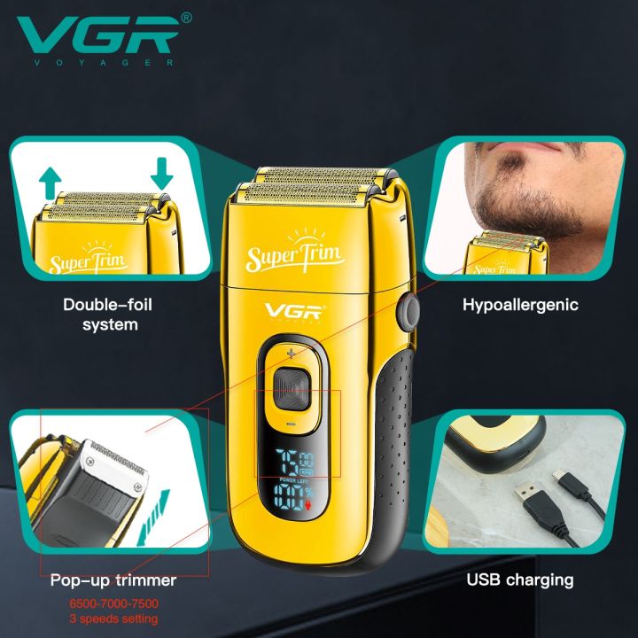 vgr-shaver-professional-razor-rechargeable-beard-trimmer-portable-shaving-machine-digital-display-razors-for-shaving-men-v-332