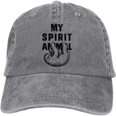 Sloth My Spirit Animal1 Vintage Washed Twill Baseball Caps Hat Funny Humor Irony Graphics Of Adult Gift Gray Gorras Hombre