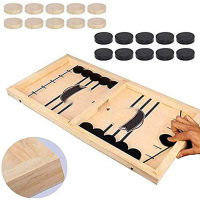 Fast Sling Puck Game Rhythm Wooden Table Hockey Winner Interactive Kids Fun Toy Chess Toys For Child Battle Board Game