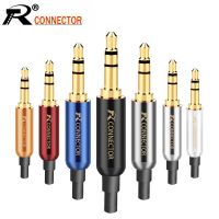 10Pcs/Lot Copper Audio Jack 3.5Mm 3 Poles Stereo Connector  Plated Earphone Jack 3.5Mm Male Plug With Tail Plug