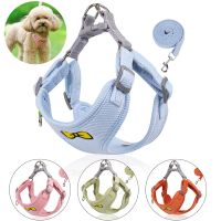 Small Dogs Harness Leash Set Reflective Pet Puppy Chest Strap Dog Cat Harnesses Vest Safety Vehicular Lead Walking Running